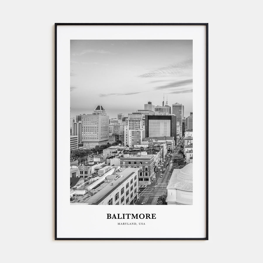 Baltimore Portrait B&W No 2 Poster