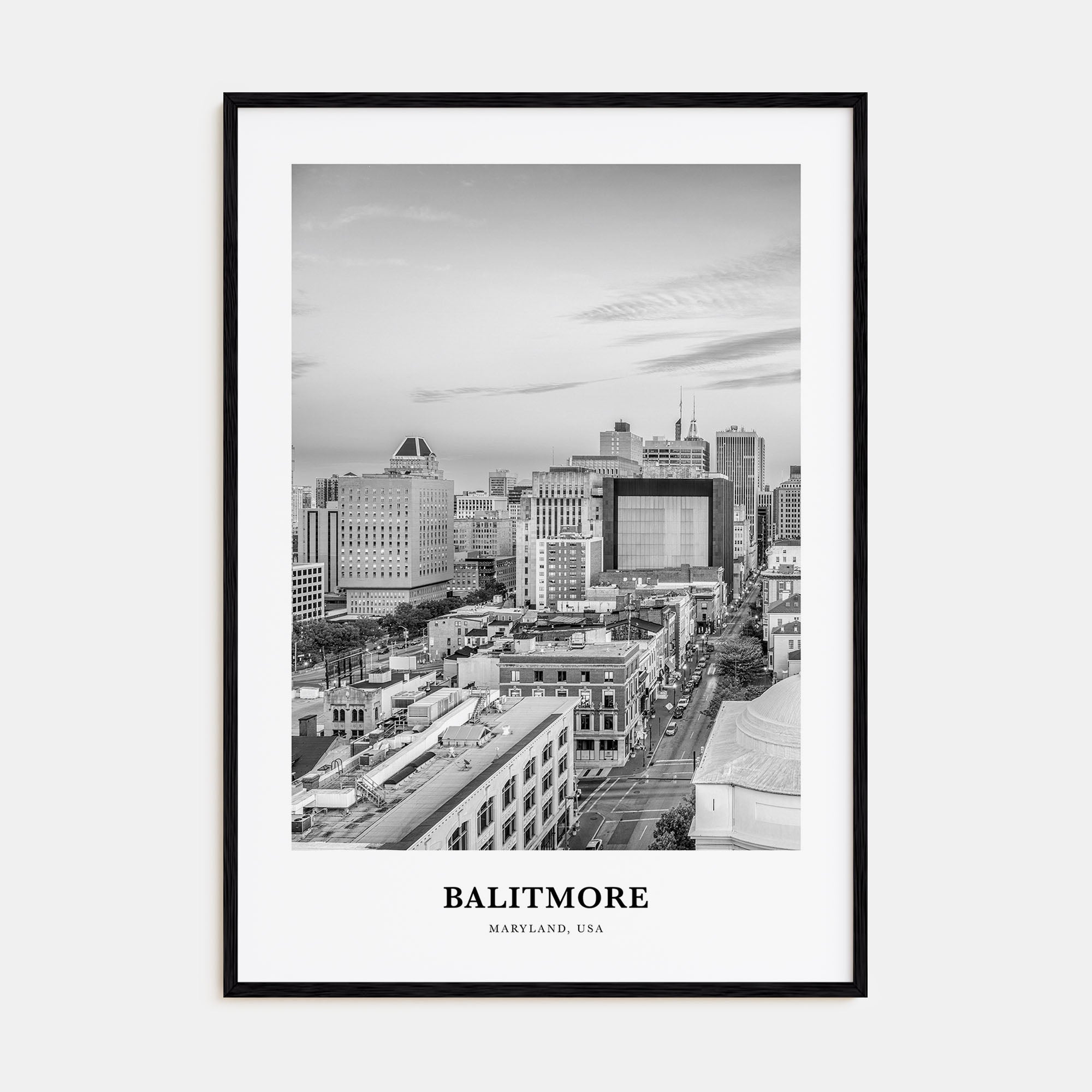 Baltimore Portrait B&W No 2 Poster