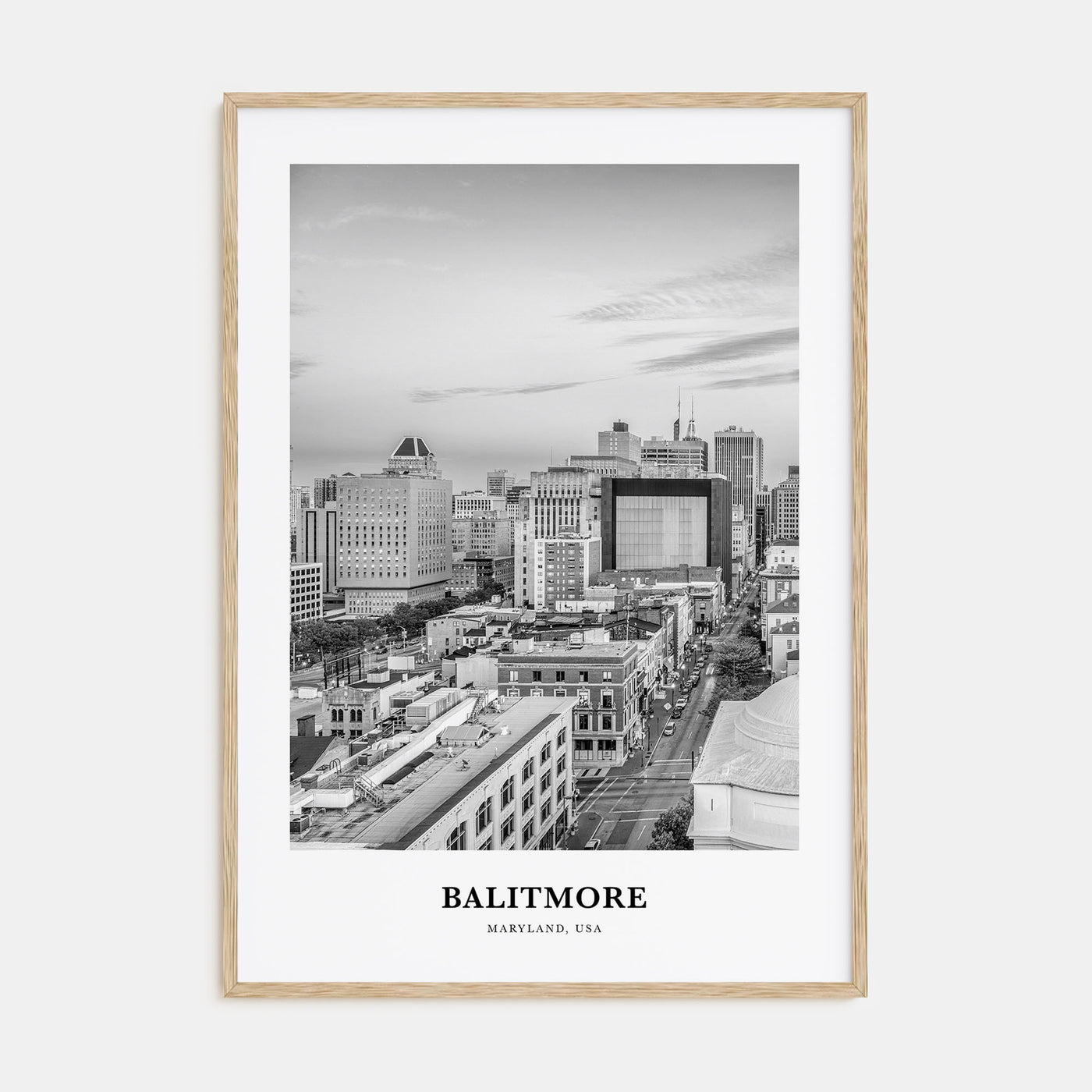 Baltimore Portrait B&W No 2 Poster