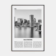 Baltimore Travel B&W No 1 Poster