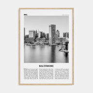 Baltimore Travel B&W No 1 Poster