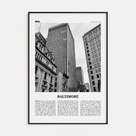 Baltimore Travel B&W No 3 Poster