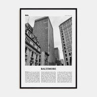 Baltimore Travel B&W No 3 Poster