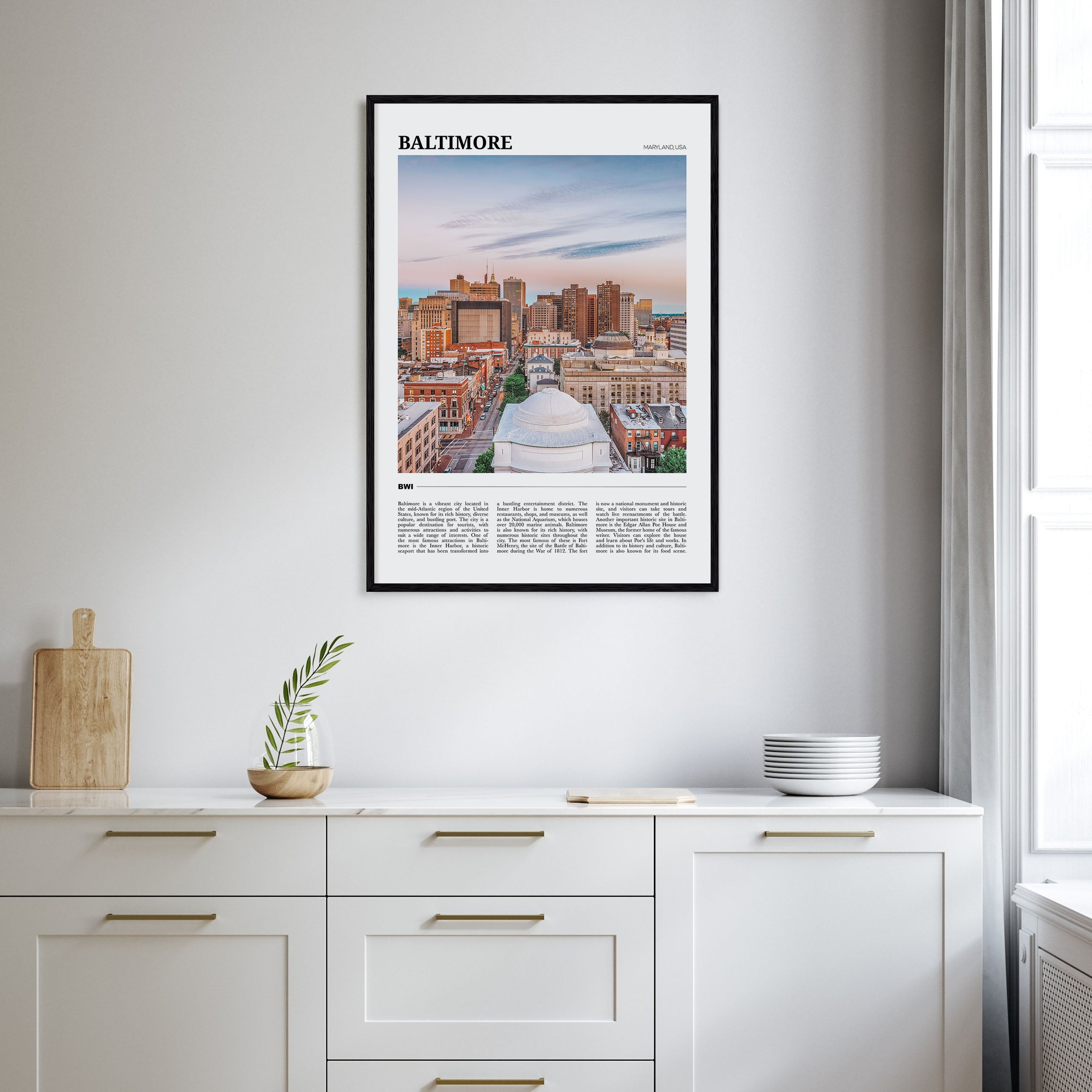 Baltimore Travel Color Poster