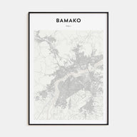 Bamako Map Portrait Poster