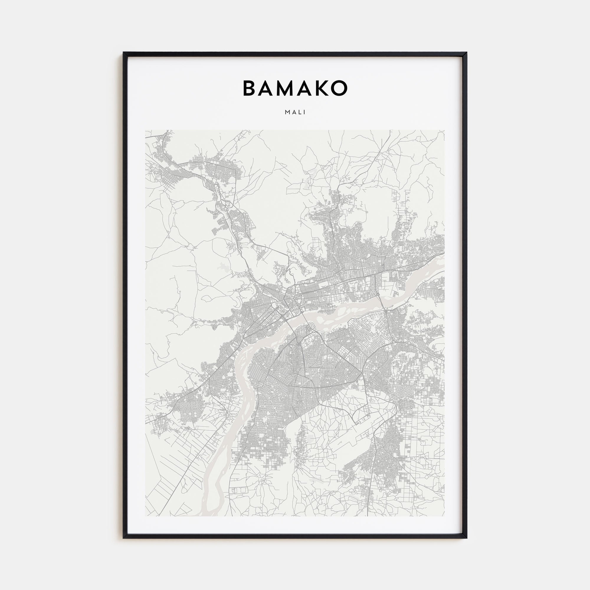 Bamako Map Portrait Poster