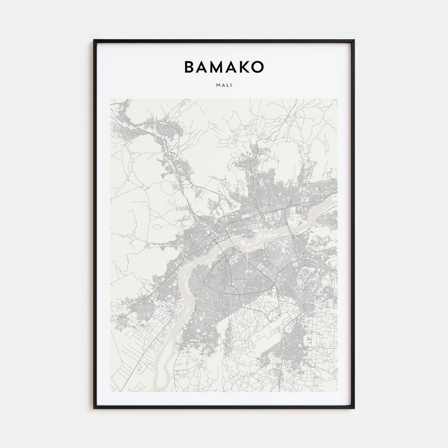 Bamako Map Portrait Poster