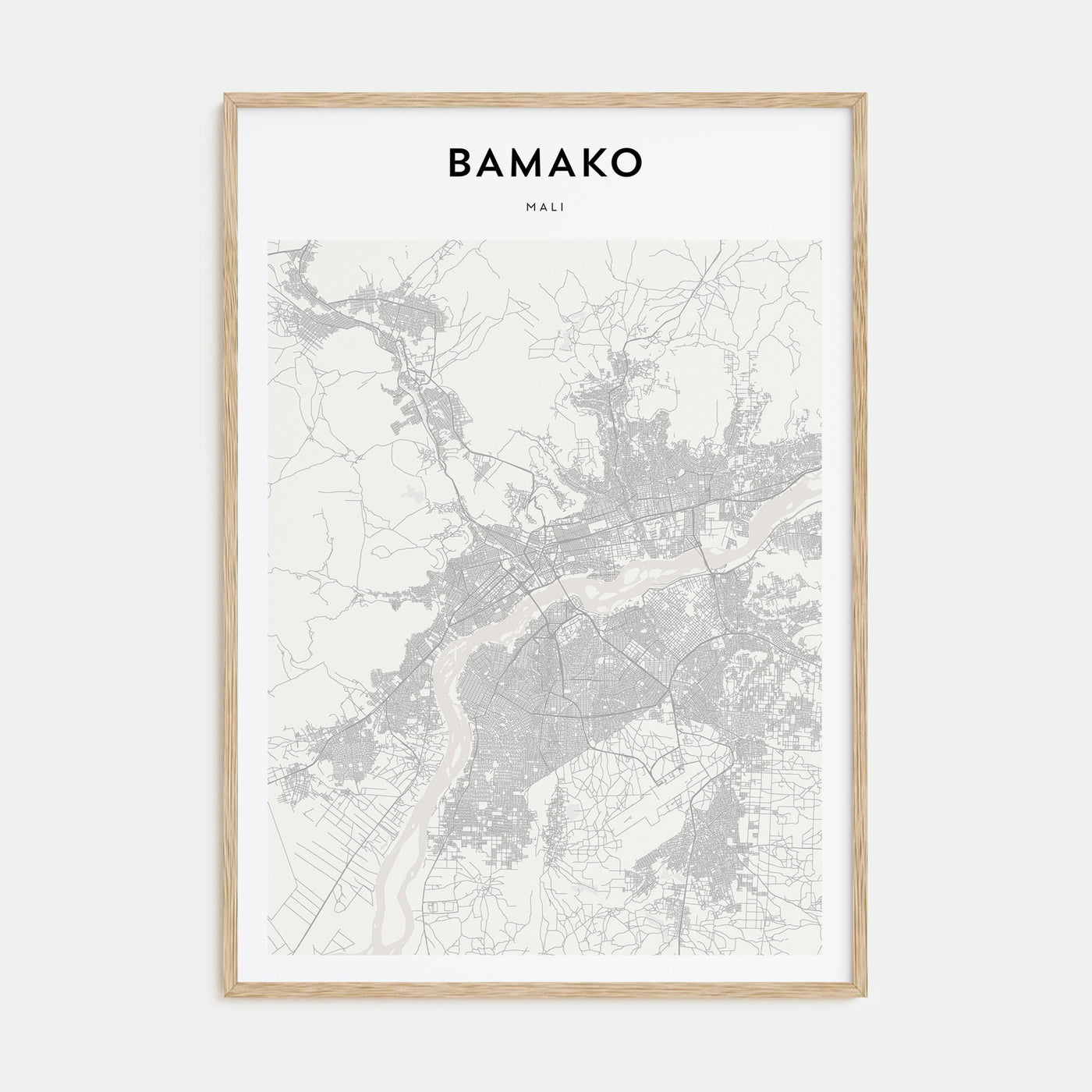 Bamako Map Portrait Poster
