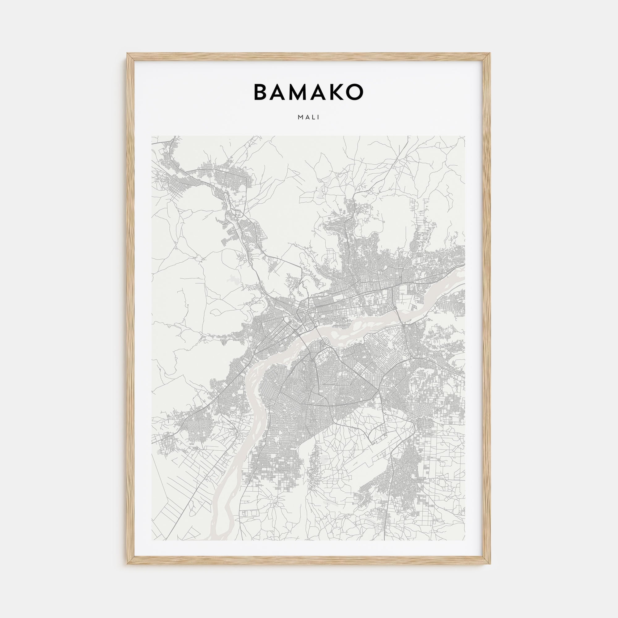 Bamako Map Portrait Poster