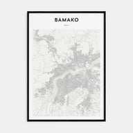 Bamako Map Portrait Poster