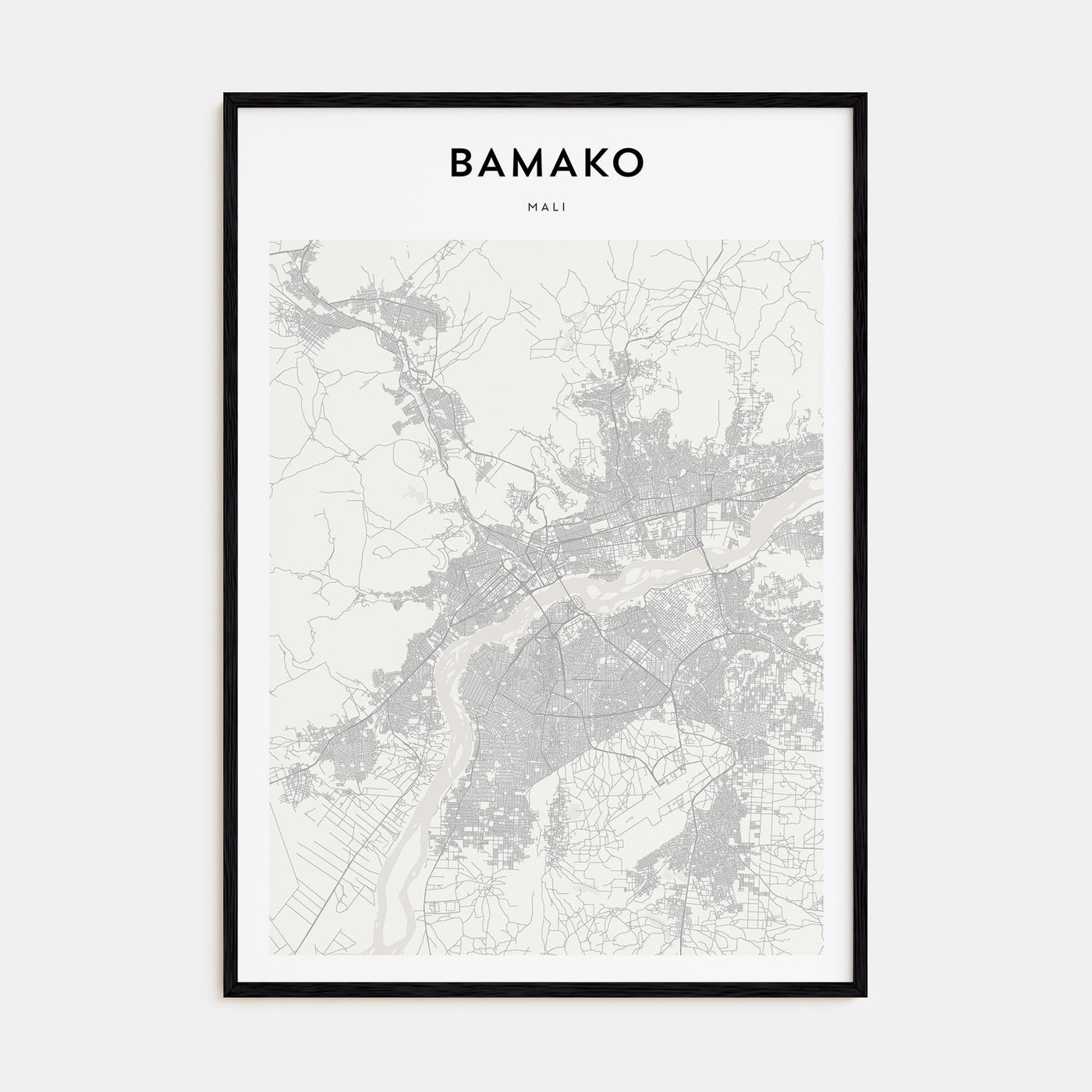 Bamako Map Portrait Poster