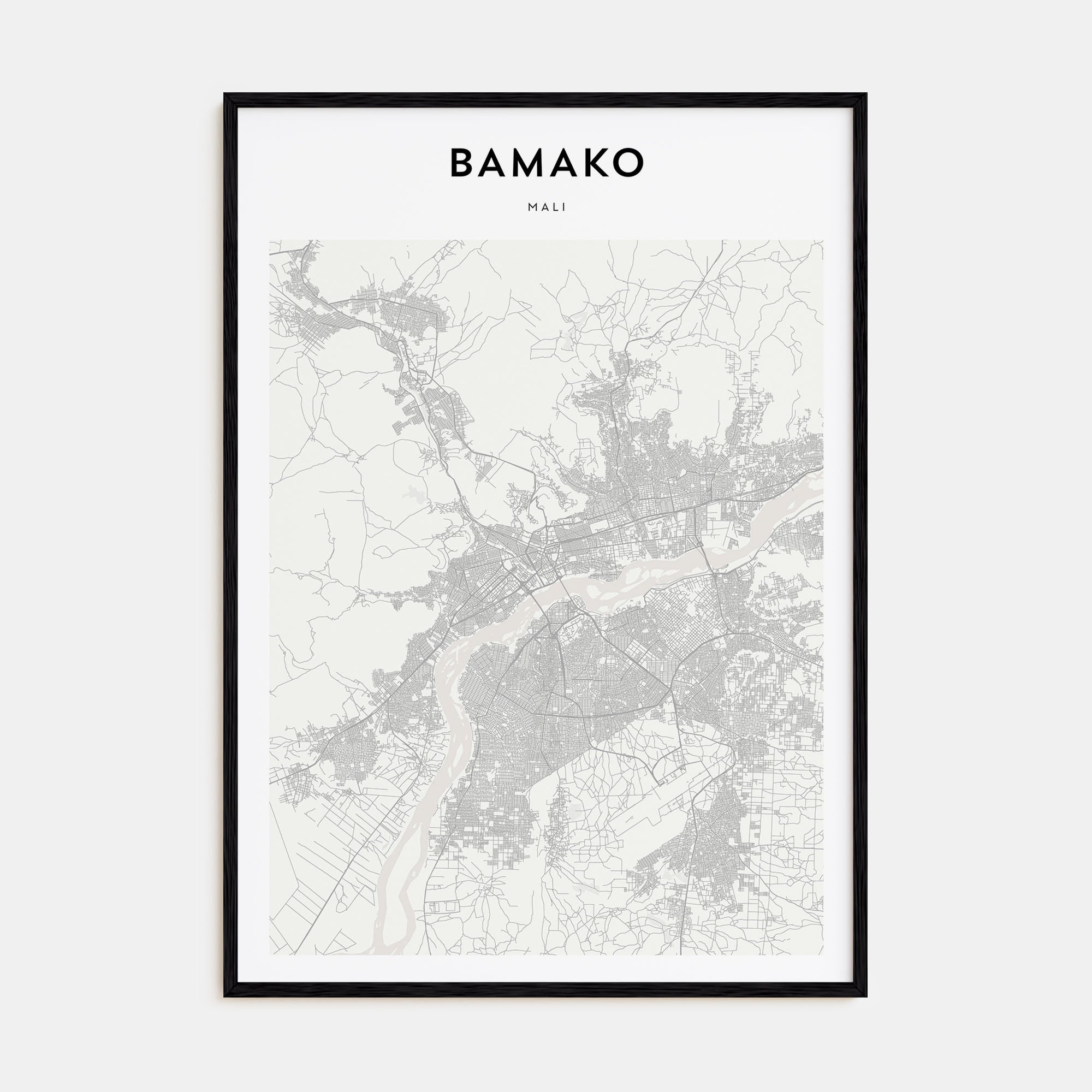 Bamako Map Portrait Poster