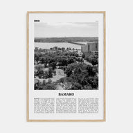 Bamako Travel B&W Poster