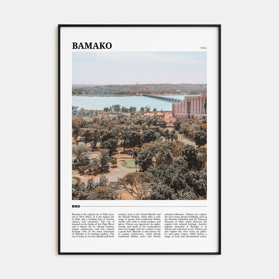 Bamako Travel Color Poster