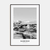 Bamburgh Portrait B&W Poster