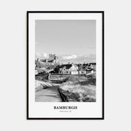 Bamburgh Portrait B&W Poster