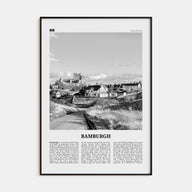 Bamburgh Travel B&W Poster