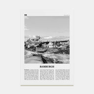 Bamburgh Travel B&W Poster