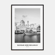 Bandar Seri Begawan Portrait B&W Poster