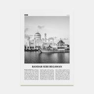 Bandar Seri Begawan Travel B&W Poster