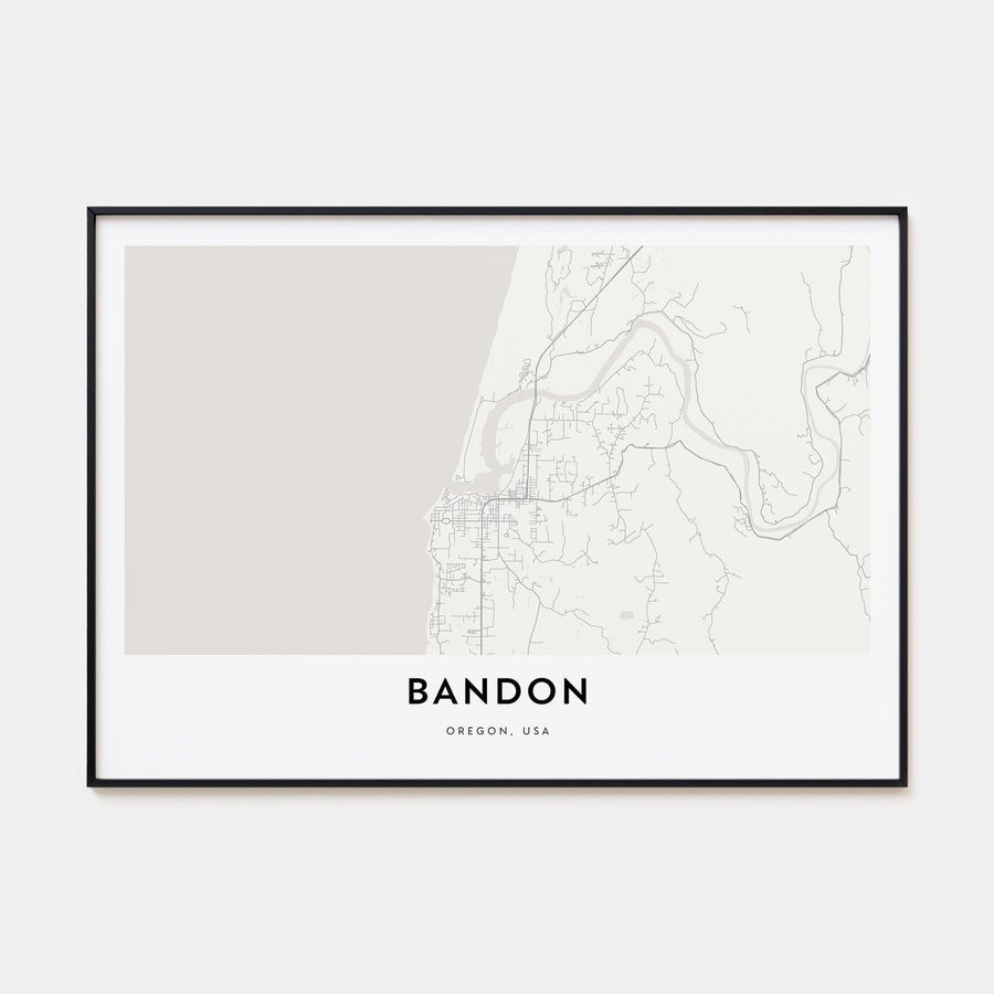 Bandon Map Landscape Poster