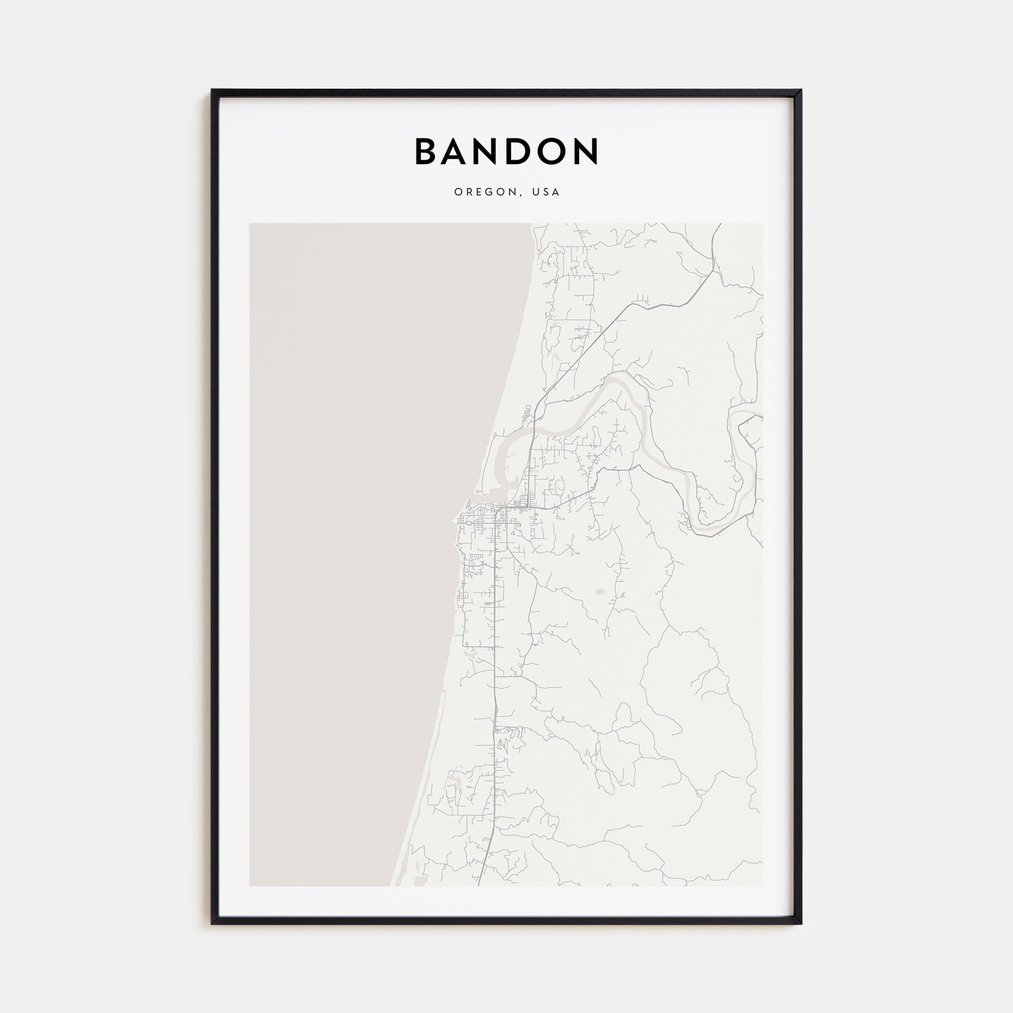 Bandon Map Portrait Poster