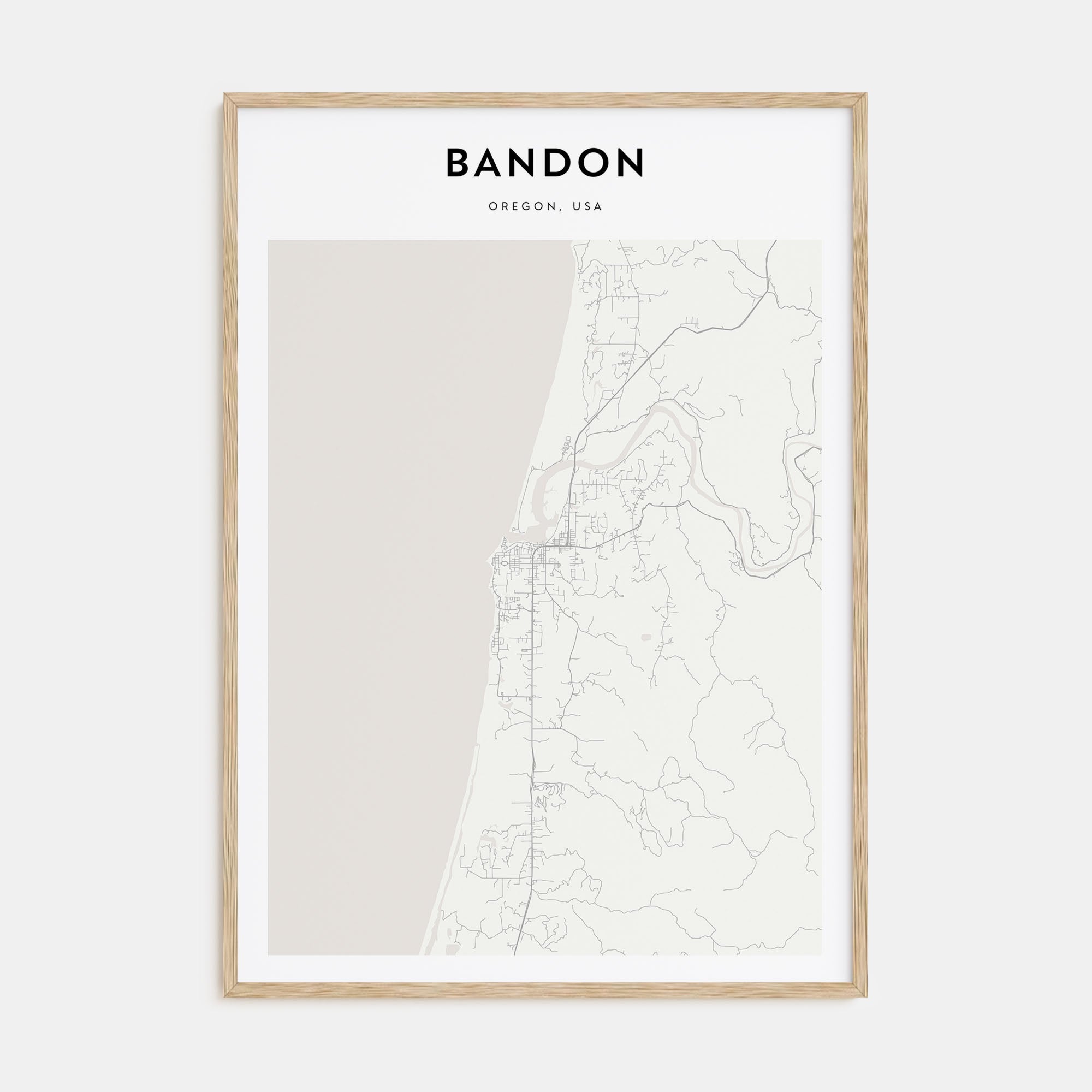 Bandon Map Portrait Poster