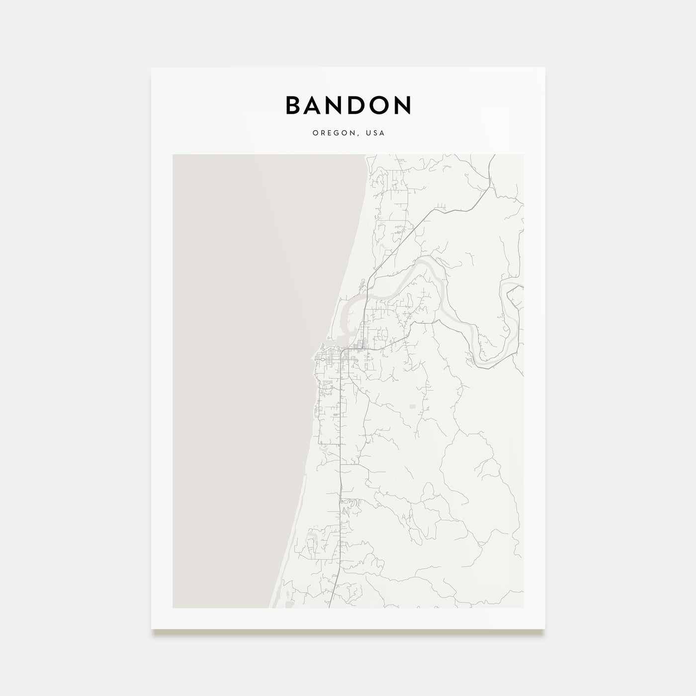 Bandon Map Portrait Poster