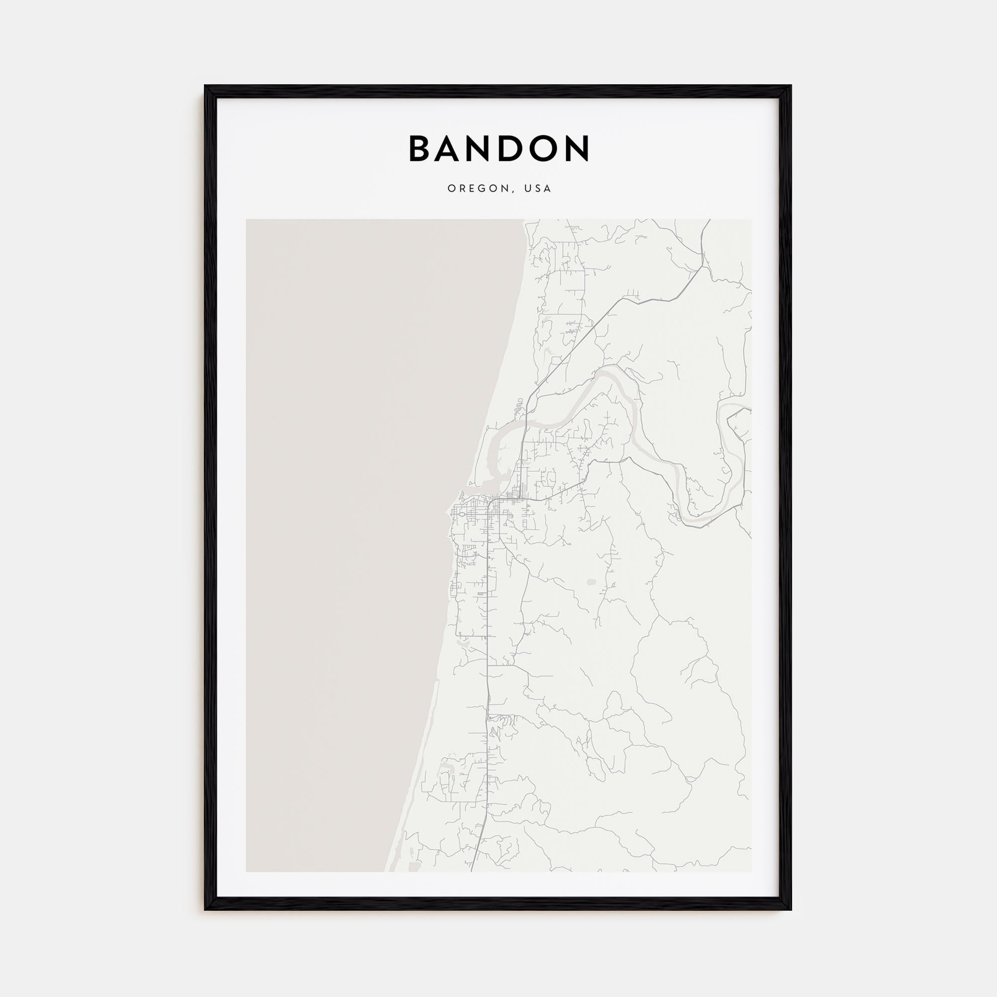 Bandon Map Portrait Poster