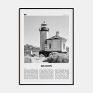 Bandon Travel B&W Poster