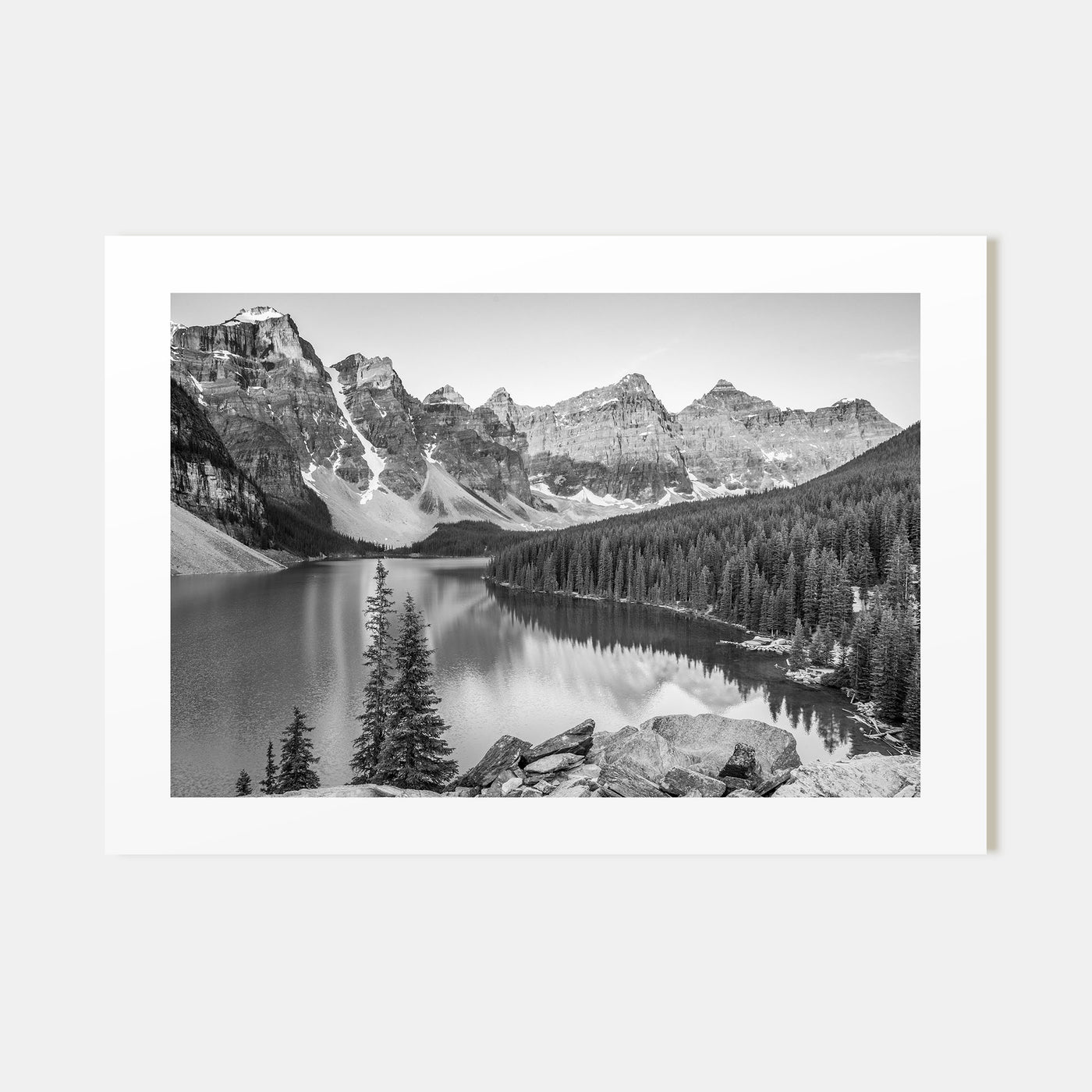 Banff Landscape B&W Poster