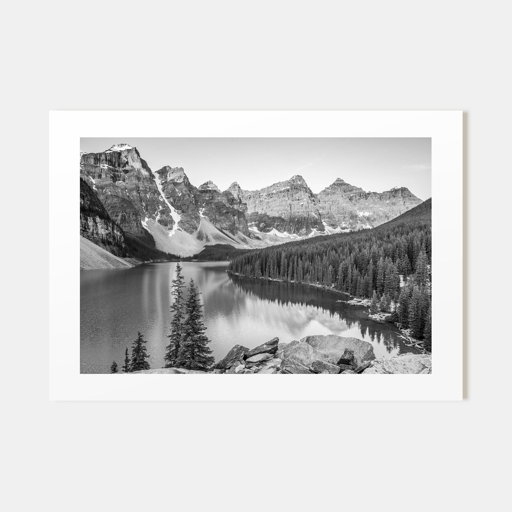 Banff Landscape B&W Poster