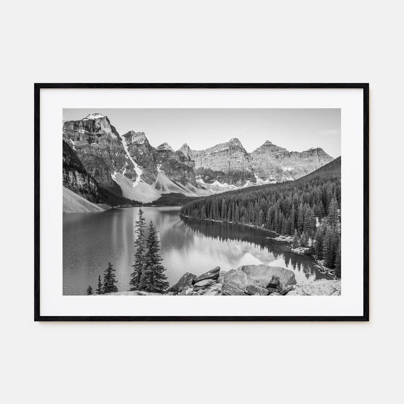 Banff Landscape B&W Poster