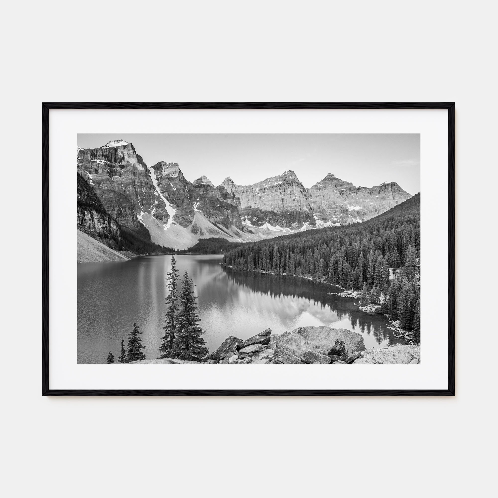 Banff Landscape B&W Poster