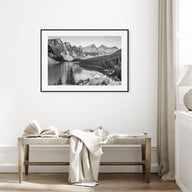 Banff Landscape B&W Poster