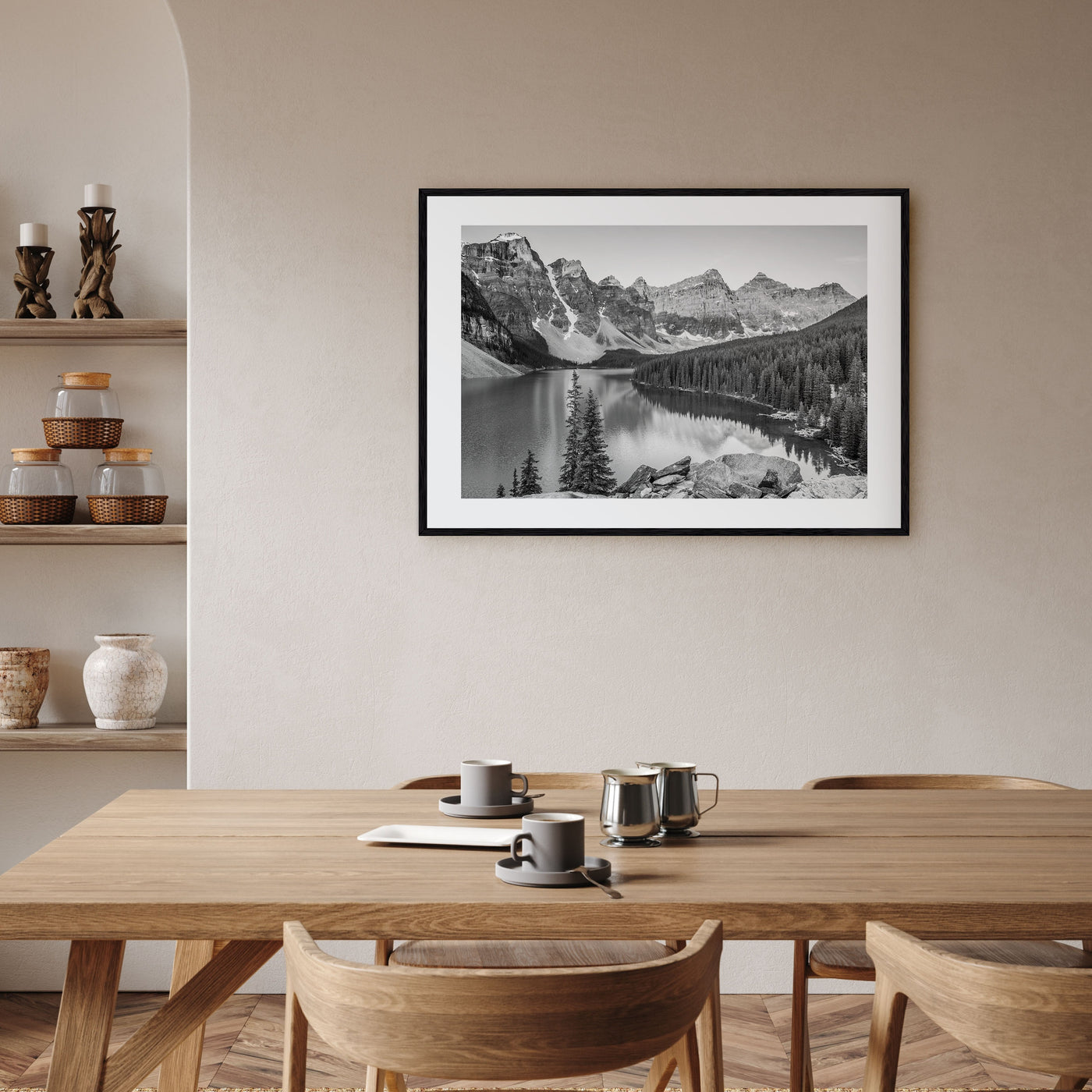 Banff Landscape B&W Poster