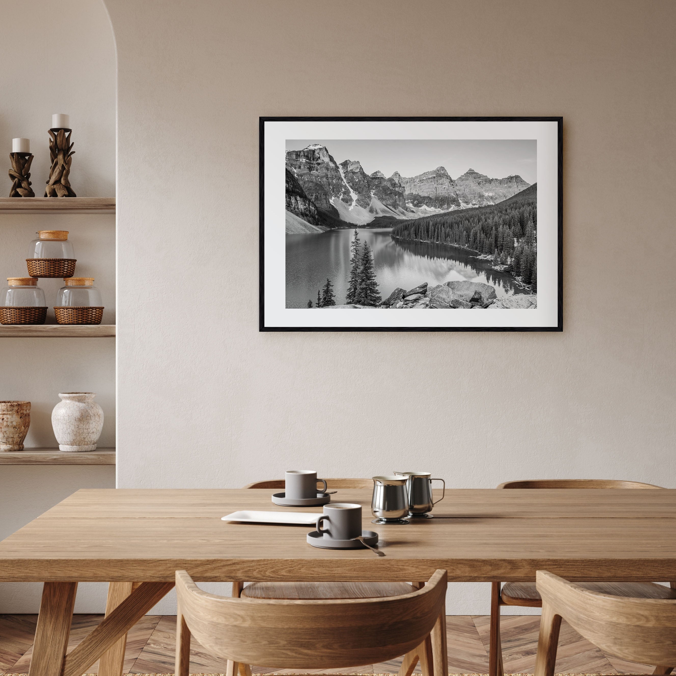 Banff Landscape B&W Poster