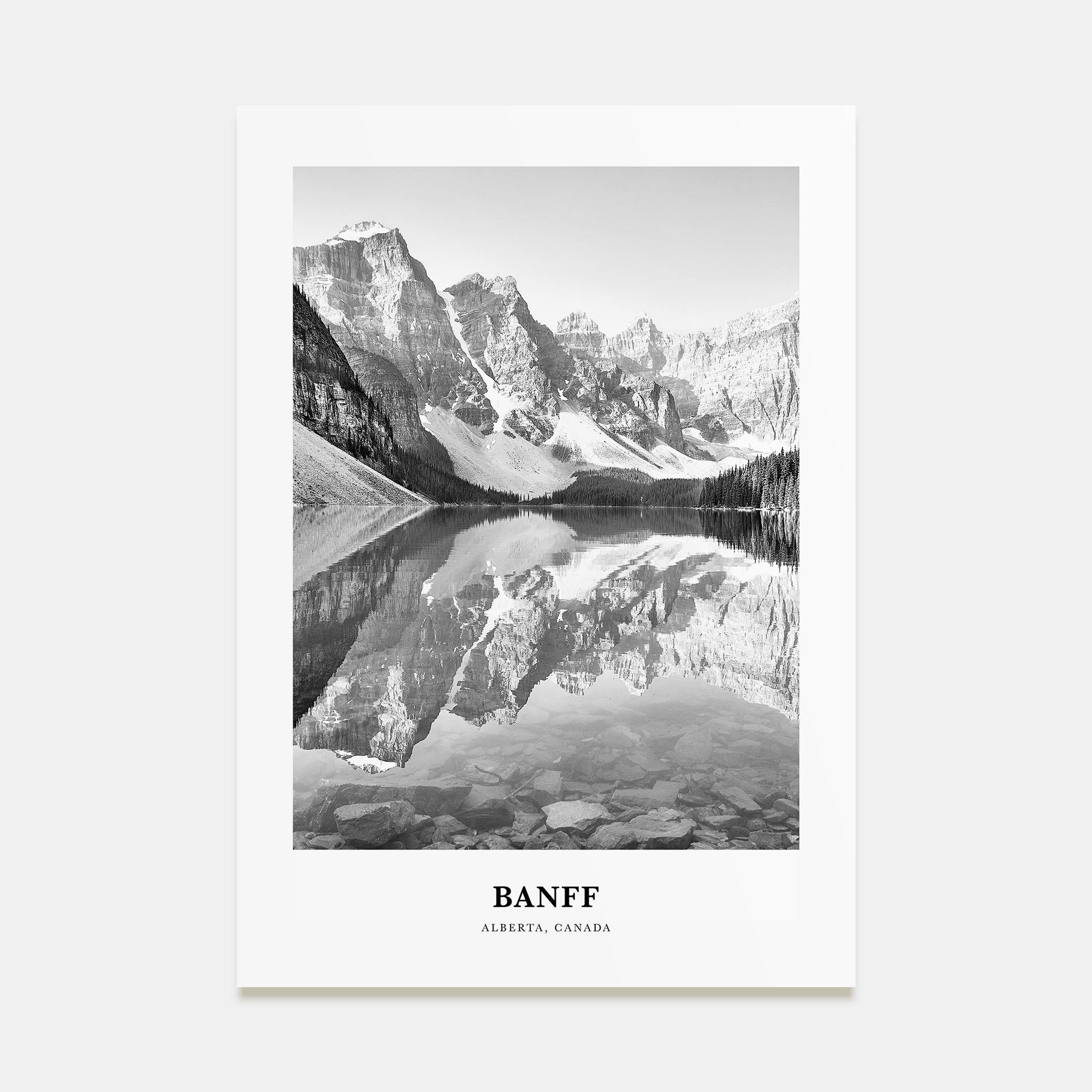 Banff Portrait B&W No 1 Poster
