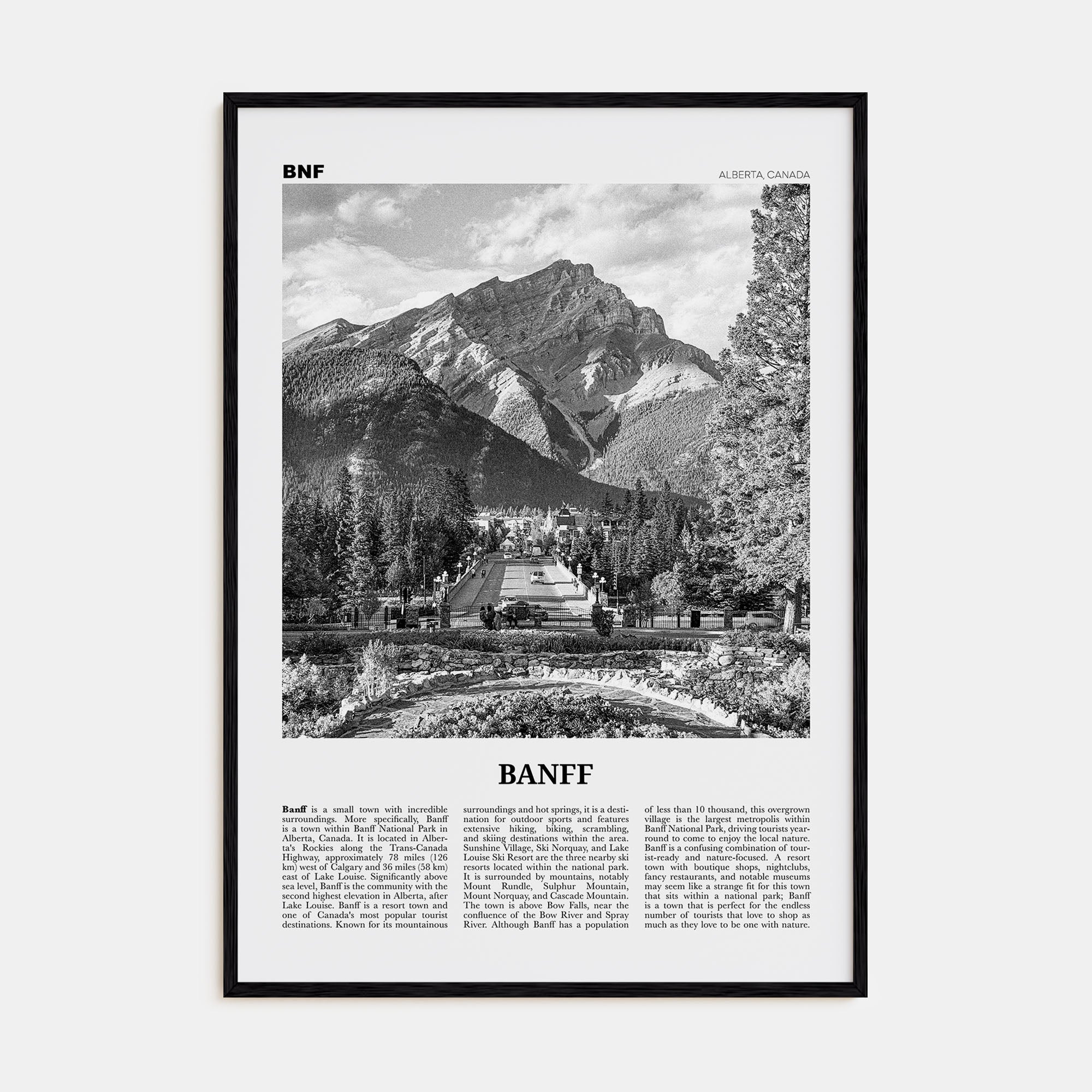 Banff Travel B&W No 2 Poster