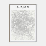 Bangalore Map Portrait Poster