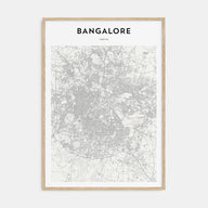 Bangalore Map Portrait Poster