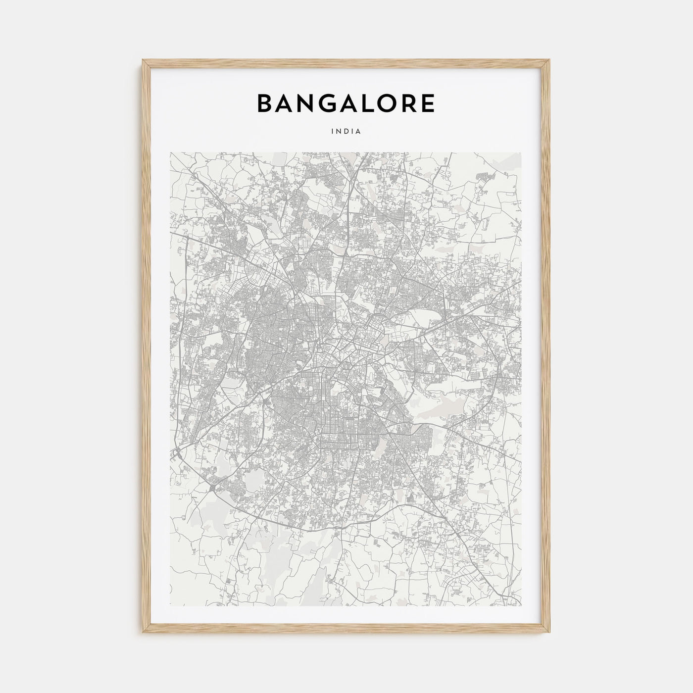Bangalore Map Portrait Poster