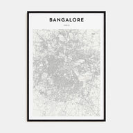 Bangalore Map Portrait Poster