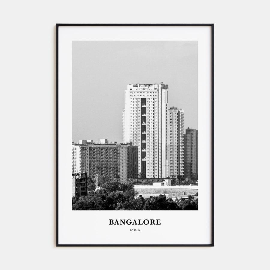 Bangalore Portrait B&W Poster