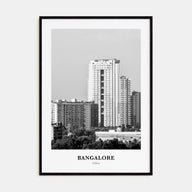 Bangalore Portrait B&W Poster