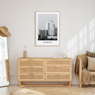 Bangalore Portrait B&W Poster