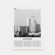 Bangalore Travel B&W Poster