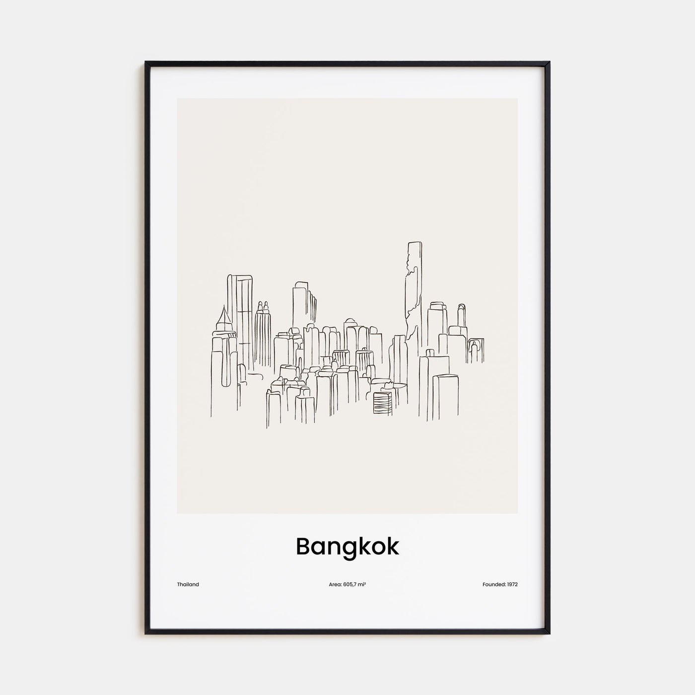 Bangkok Drawn Poster