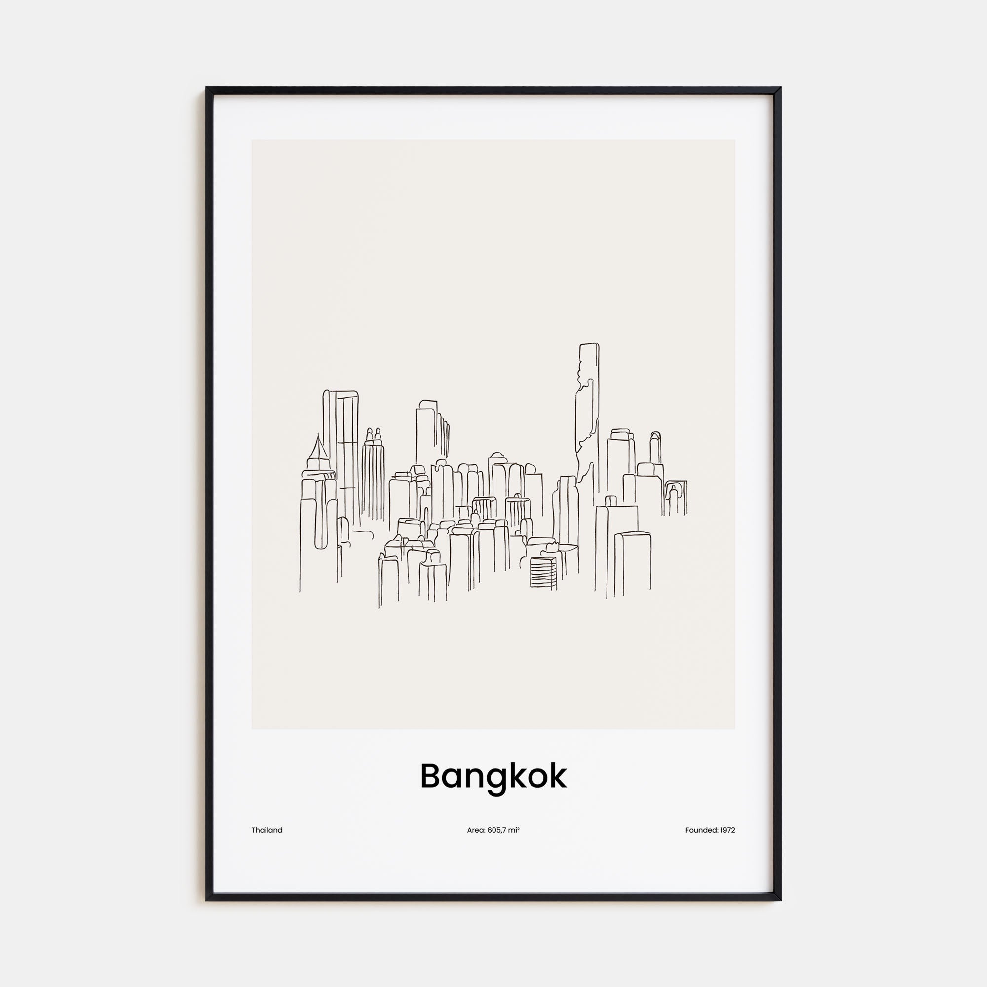 Bangkok Drawn Poster