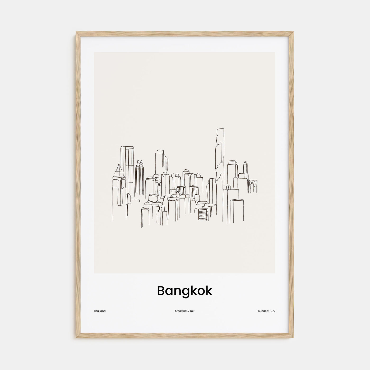 Bangkok Drawn Poster